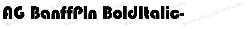 AG BanffPln BoldItalic字体转换